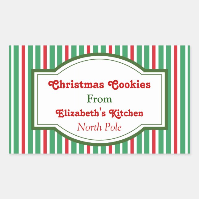 Stickers de Noël rouge et vert (Devant)