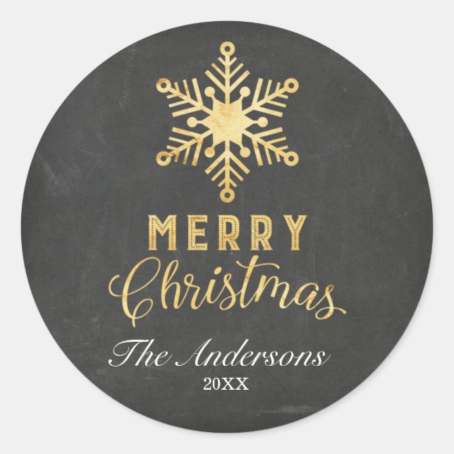 Stickers de Noël Snowflake Gold (Devant)
