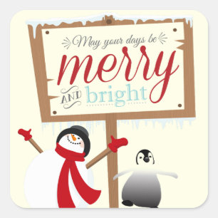 Stickers de Noël Snowman et Penguin