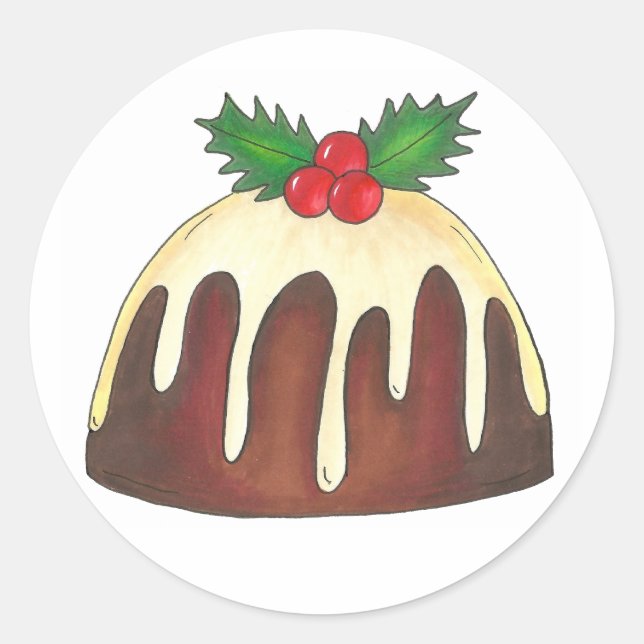 Stickers de Noël Sugar Plum Pudding Vacances (Devant)