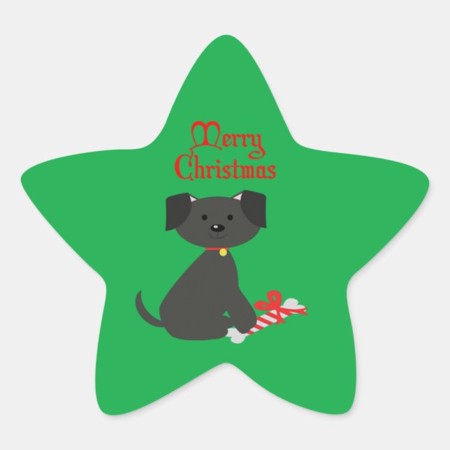Stickers de Noël/Vacances de Chien (Devant)
