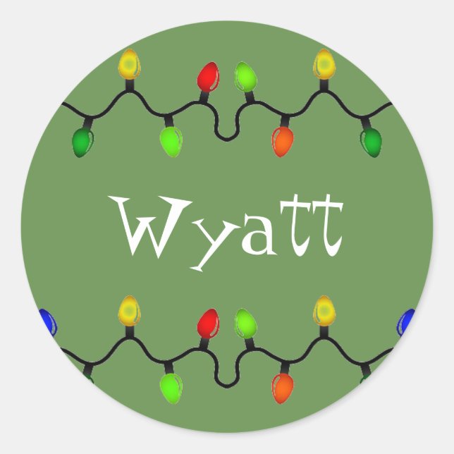 Stickers de nom de Noël personnalisés (Devant)
