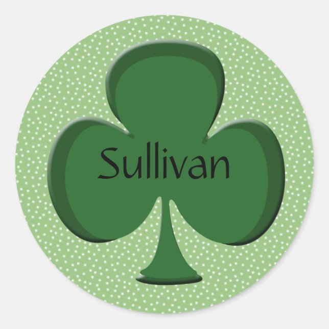 Stickers de nom de Shamrock Sullivan (Devant)