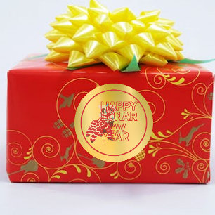 Stickers de Nouvel An chinois Split Image Lion Dan