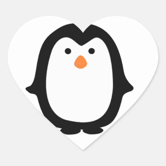 Stickers de pingouin de dessin cool. (Devant)
