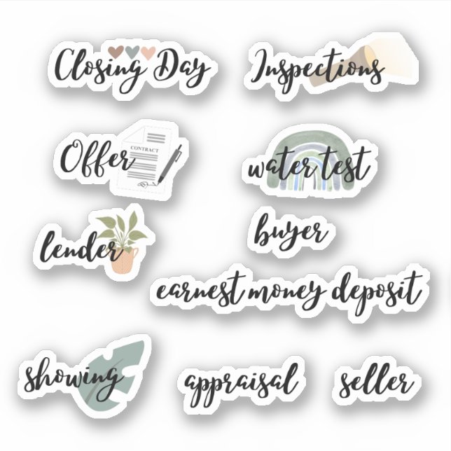 Stickers de planificateur immobilier (Devant)