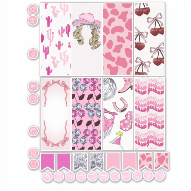 STICKERS DE PLANIFICATEURS DE COWGIRL (Devant)