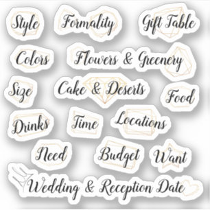 Stickers de planification mariage