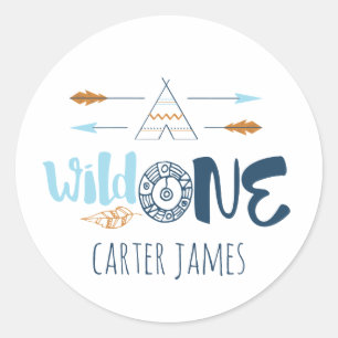 Stickers de premier anniversaire Wild One Boy