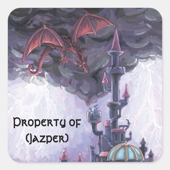 Stickers de propriété Dragon Castle (Devant)