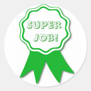 Stickers de récompense du ruban vert de l'enseigna
