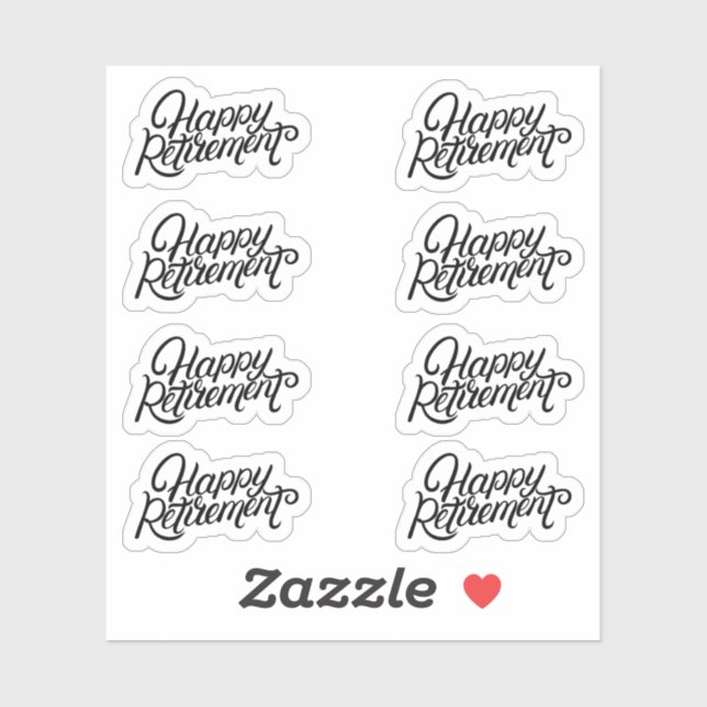Stickers de retraite heureux (Feuille)