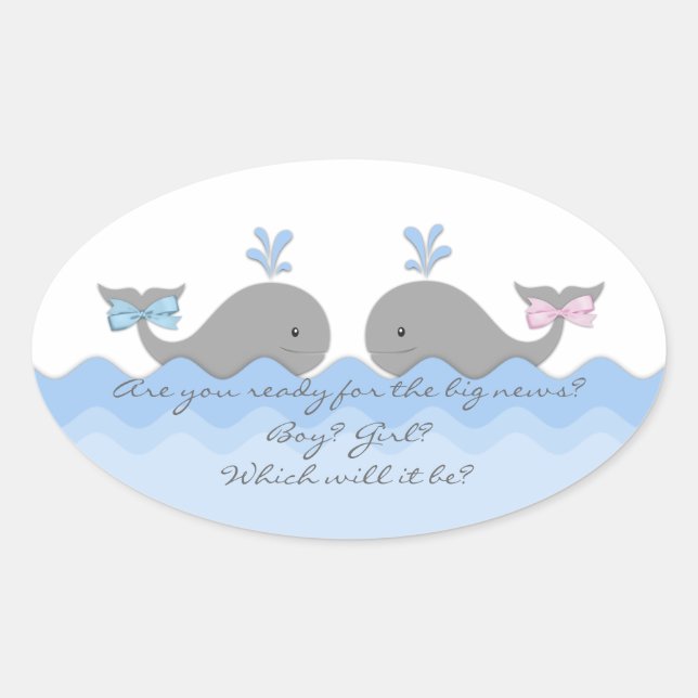 Stickers de révélation de genre baleine (Devant)
