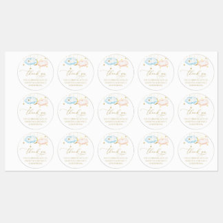 Stickers de révélation de genre, étoiles bleues et