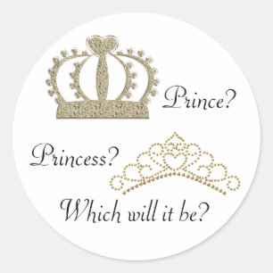 Stickers de révélation de genre Prince Princess