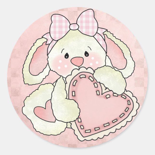 Stickers de Saint Valentin Bunny Cute (Devant)