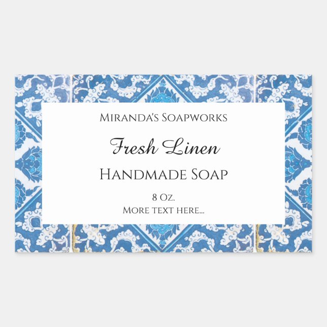 Stickers de savon modifiable en fleur de Cornflowe (Devant)