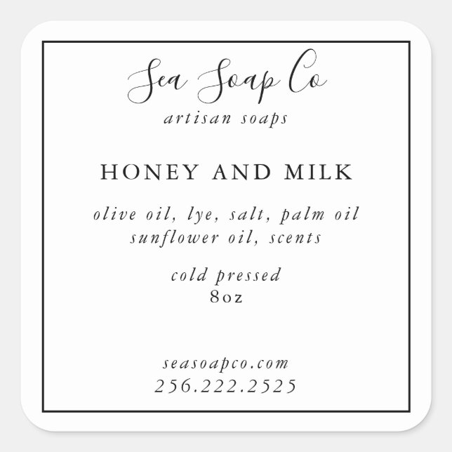 Stickers de savon personnalisables (Devant)