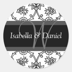 Stickers de sceau monogramme