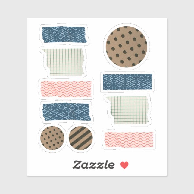Stickers de scrapbooking sur bande Washi Abstrait (Feuille)