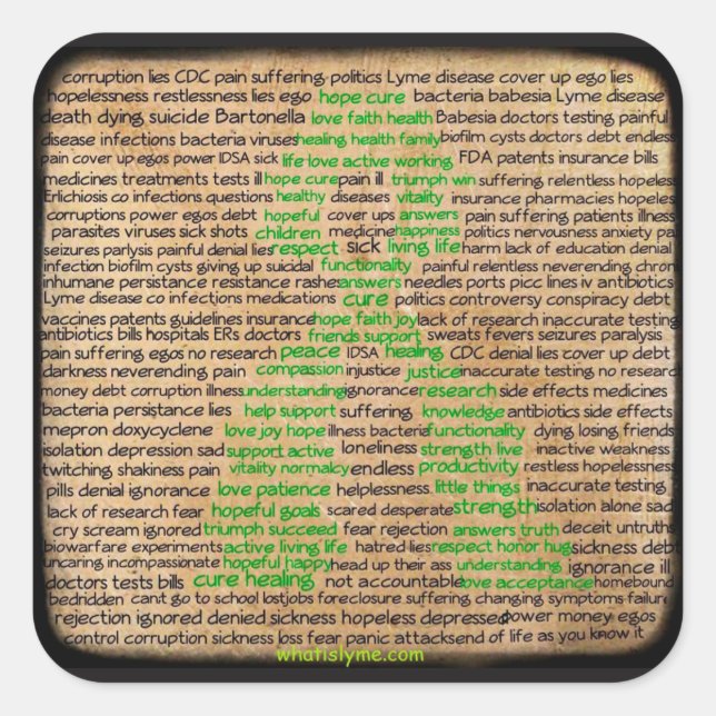 Stickers de sensibilisation à la maladie de Lyme (Devant)