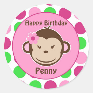 Stickers de singe Pointe Girl