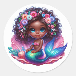 Stickers de sirène colorée