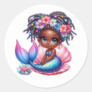 Stickers de sirène colorée