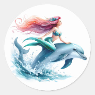 Stickers de sirène de couleur mignonne
