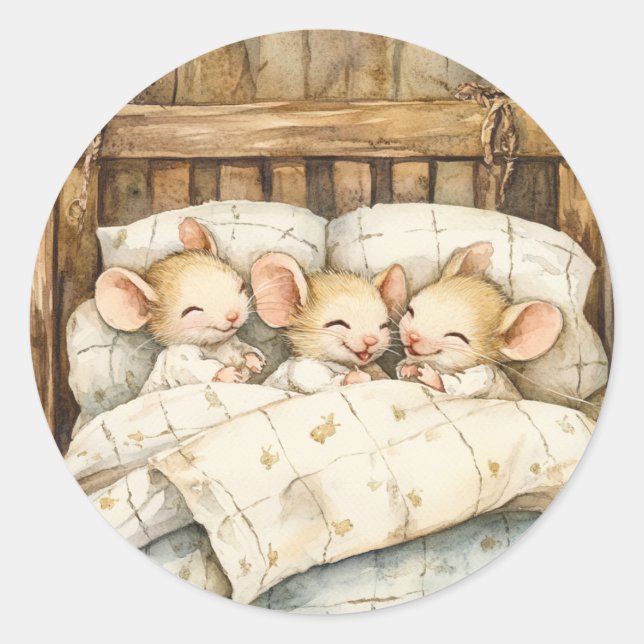 Stickers de souris au coucher (Devant)