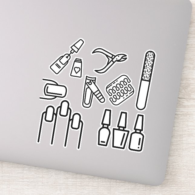 Stickers de technicien d'ongles (Détail)