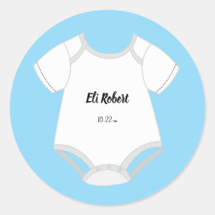 Stickers de tenue de bébé avec nom de bébé date d'