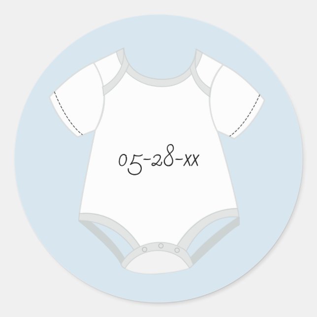 Stickers de tenue pour bébés avec date d'échéance (Devant)