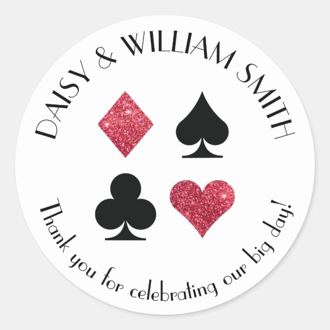 Stickers de texte personnalisé Las Vegas en rouge  (Devant)