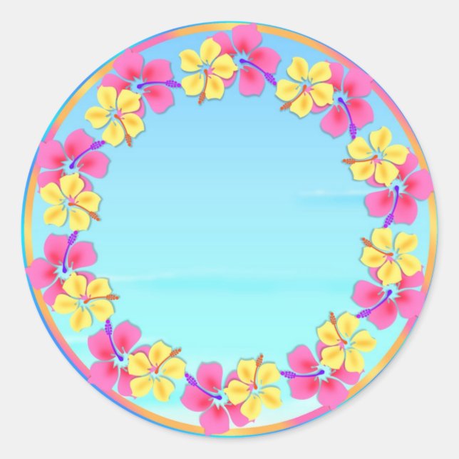 Stickers de toppers hélizienne hélienne Luau Cupca (Devant)