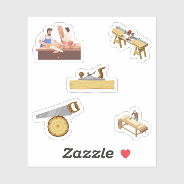 Stickers de travail du bois (Feuille)