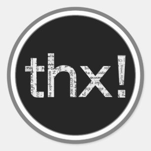 Stickers de typographie "THX"