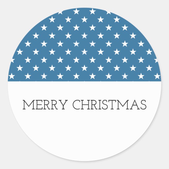 Stickers de vacances Blue Festive Stars (Devant)