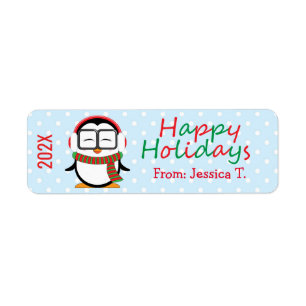 Stickers de vacances en pingouin mignon 0,75 po x 