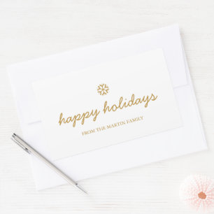 Stickers de vacances - fêtes heureuses Noël blanc