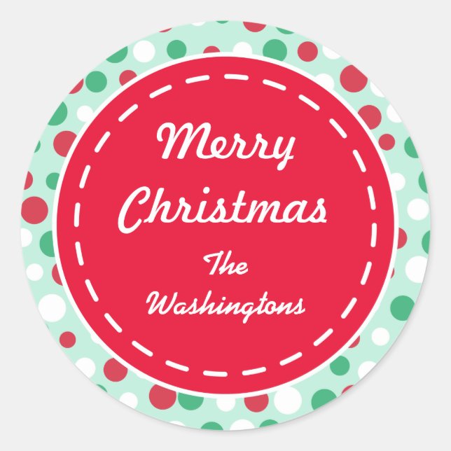 Stickers de vacances personnalisés Green Mint (Devant)