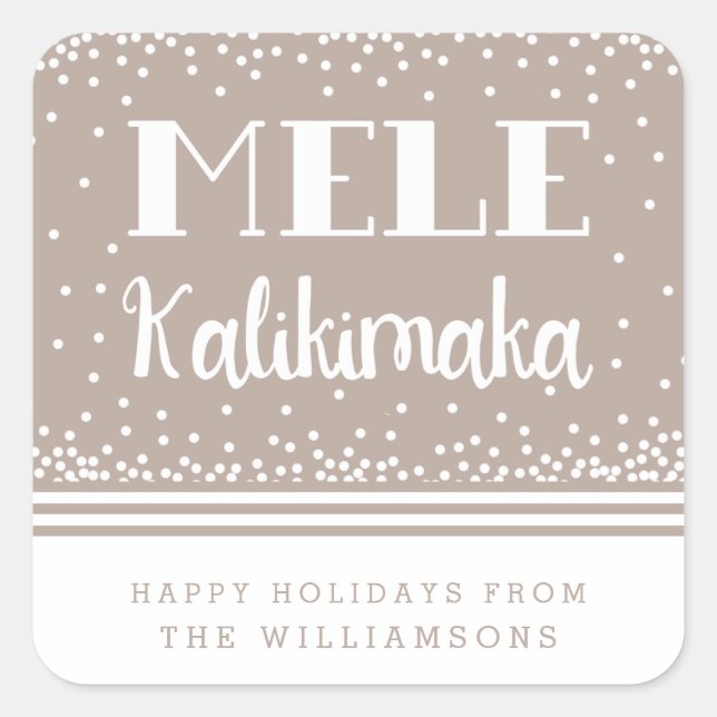 Stickers de vacances personnalisés Mele Kalikimaka (Devant)
