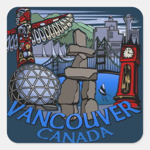 Stickers de Vancouver Canada Art commémoratif