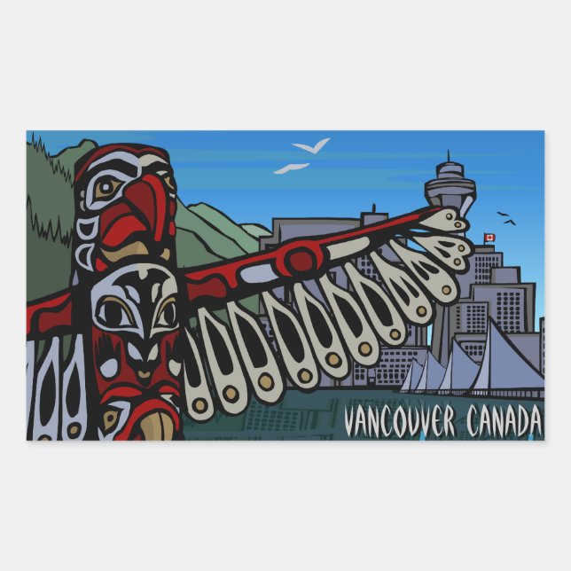 Stickers de Vancouver Canada Art commémoratif (Devant)