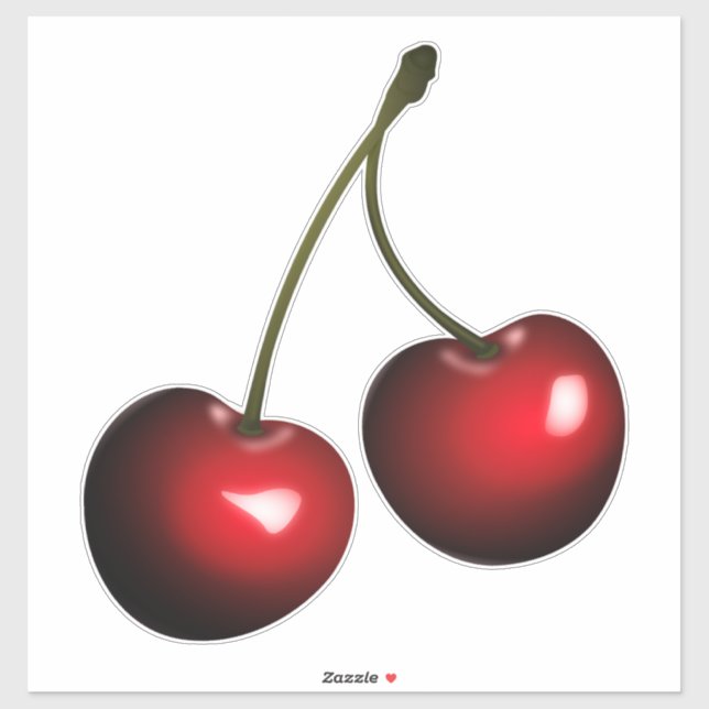 Stickers de vinyle cerise (Feuille)