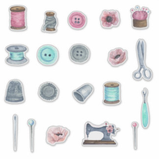 Stickers de vinyle cousu vintage coupé sur mesure