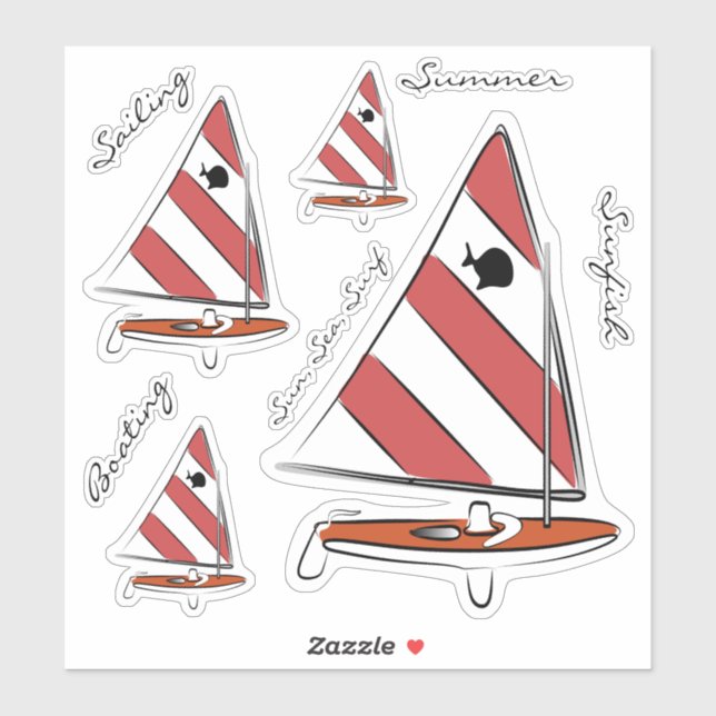 stickers de vinyle de poisson de soleil (Feuille)