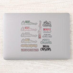 Stickers de vinyle sur mesure de Noël joyeux