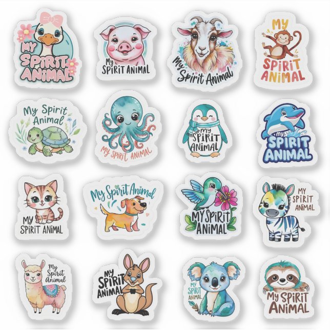 Stickers de vinyle sur mesure Spirit Animal (Devant)