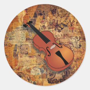 Stickers de violon Vintage